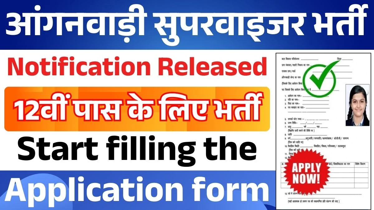 Anganwadi Supervisor Recruitment 2025 Grade-3 660 Posts, Apply Online