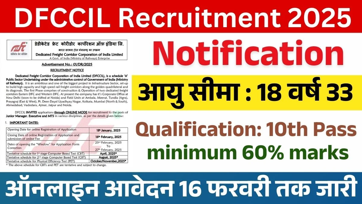 DFCCIL Recruitment 2025 Released, Notification Released for 642 Vacancies