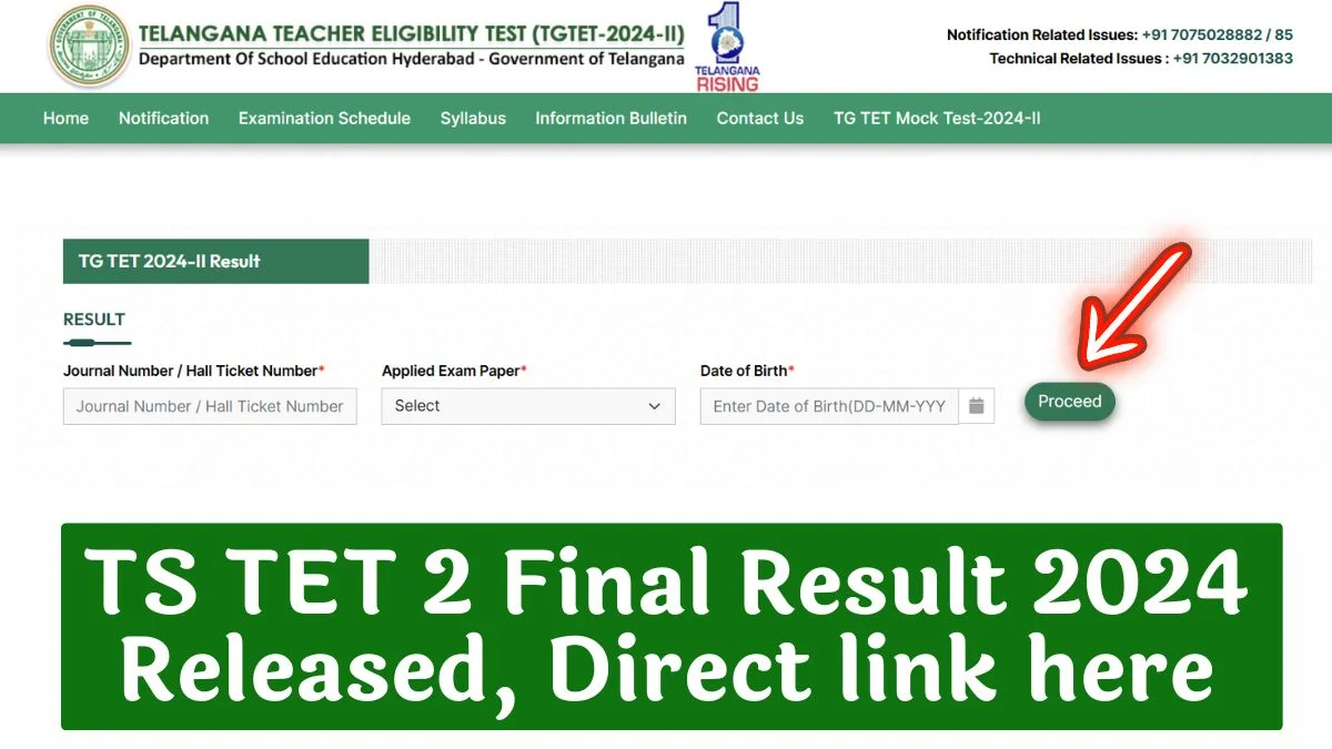 TS TET 2 Result 2024 Released at tgtet2024.aptonline.in, Direct link to check