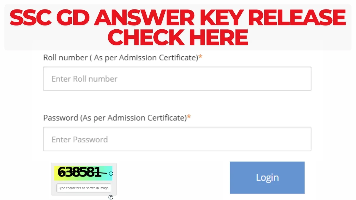 SSC GD Constable Answer Key 2025 Released, Check Here