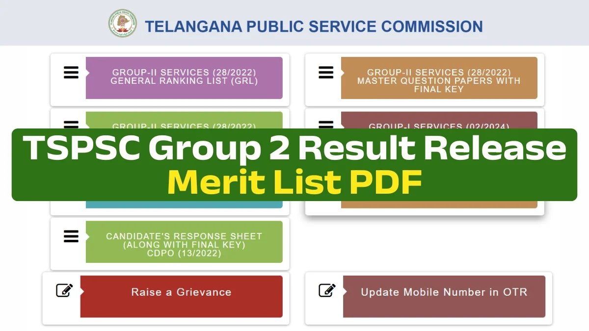 TSPSC Group 2 Result Released: Direct Link to Download Telangana Group 2 Results, Merit List PDF