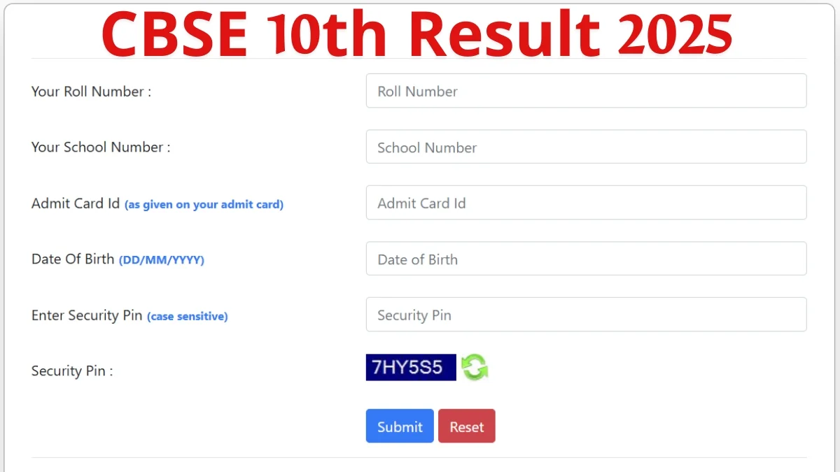 CBSE 10th Result 2025: सीबीएसई बोर्ड 10वी का रिजल्ट यहाँ से चेक करें @results.cbse.nic.in